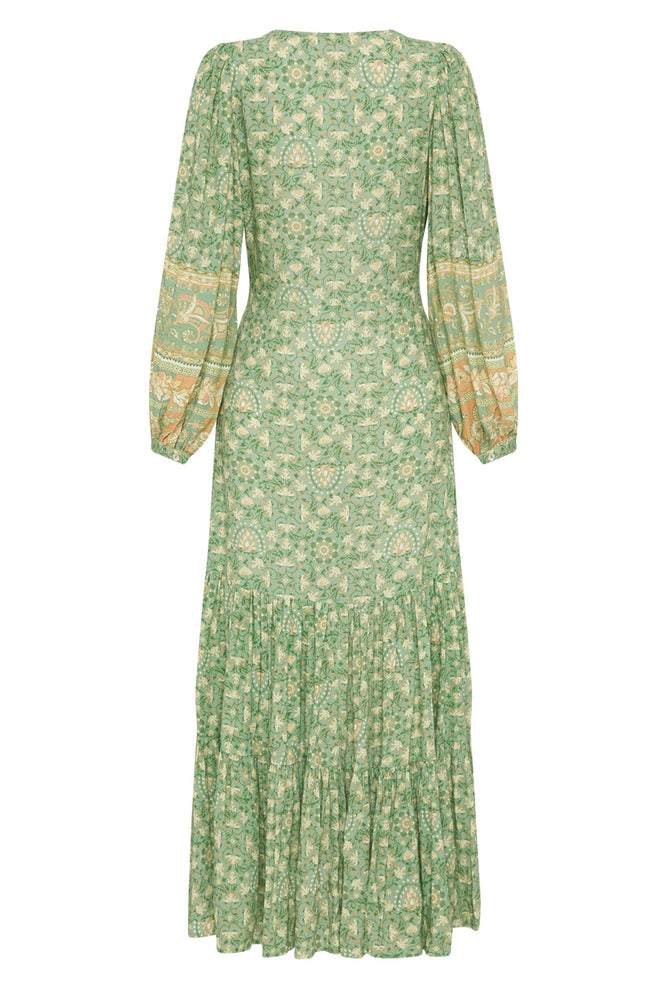 Ina Splice Printed Button Up Maxi Gown Dress