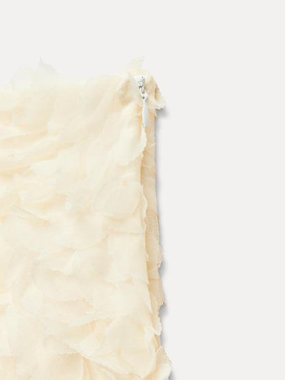 3D Flower Short Applique Skirt