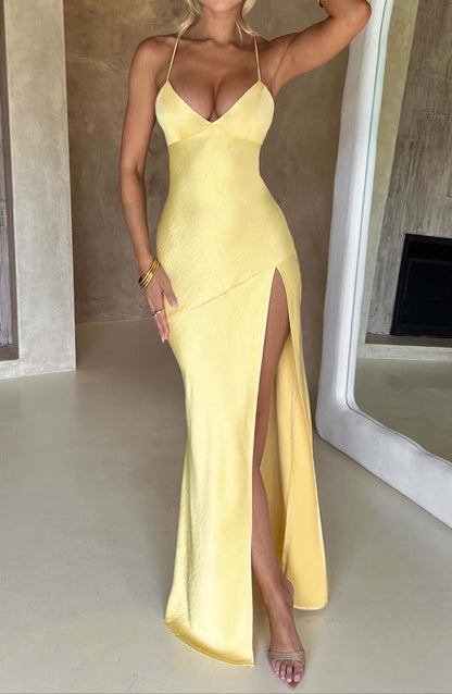 Macarena Maxi Dress - Lemon