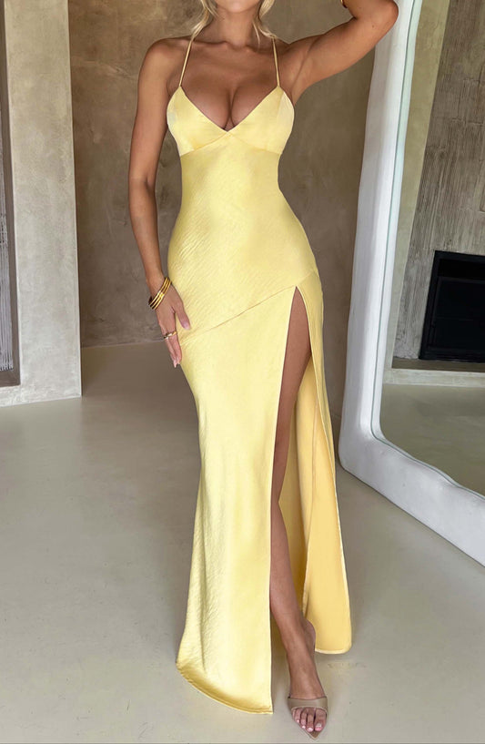 Macarena Maxi Dress - Lemon