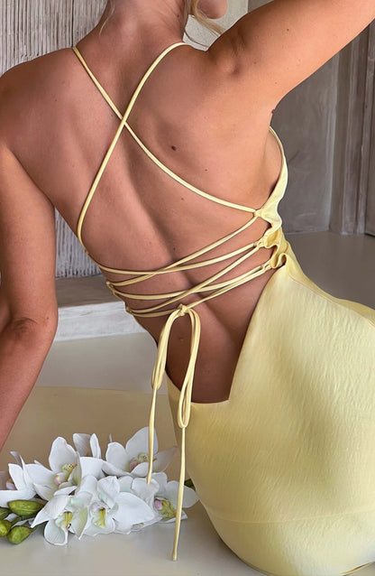 Macarena Maxi Dress - Lemon