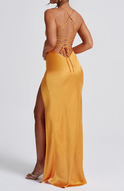 Valentina Maxi Dress - Tangerine