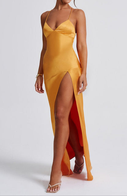 Valentina Maxi Dress - Tangerine
