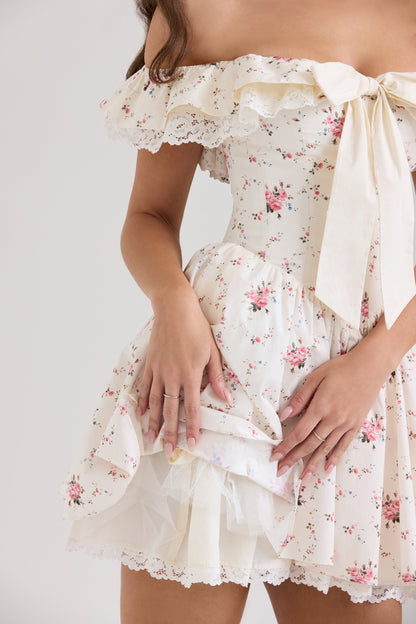 White - Princess Sweet Floral Dress