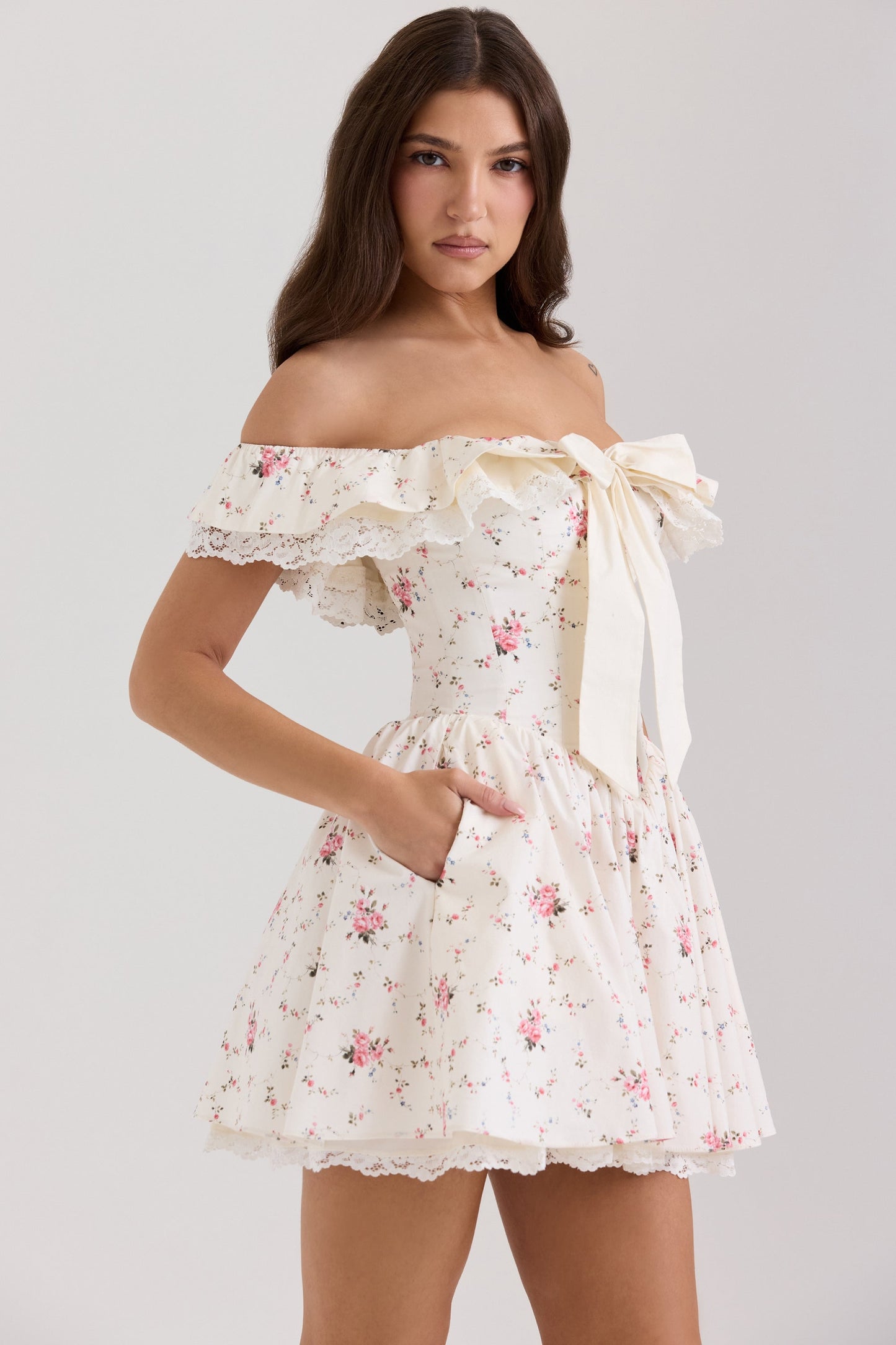 White - Princess Sweet Floral Dress