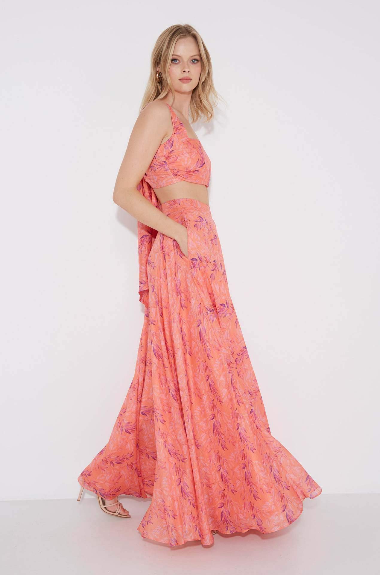 Jan Printed Strap A-line Set