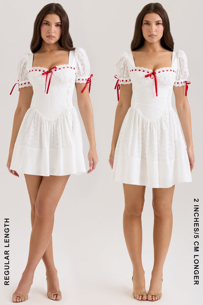 White - Sweet Lace Fairy Dress with Princess Sleeves