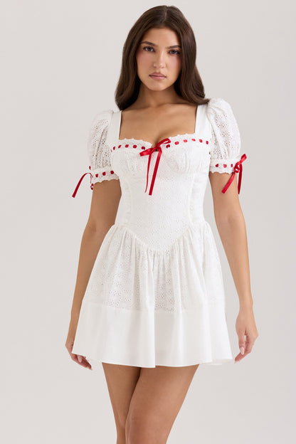 White - Sweet Lace Fairy Dress with Princess Sleeves