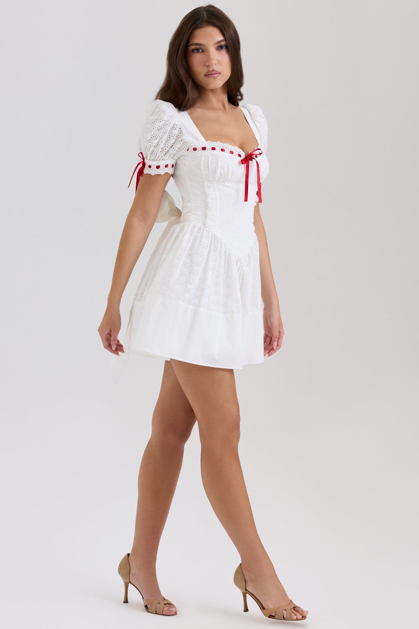 White - Sweet Lace Fairy Dress with Princess Sleeves