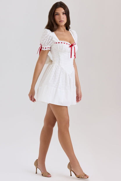 White - Sweet Lace Fairy Dress with Princess Sleeves