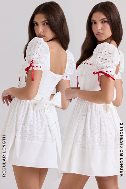 White - Sweet Lace Fairy Dress with Princess Sleeves