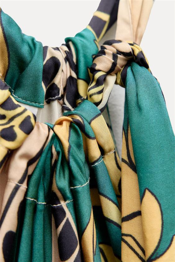 Jessica Printed Halterneck Midi Silp Dress