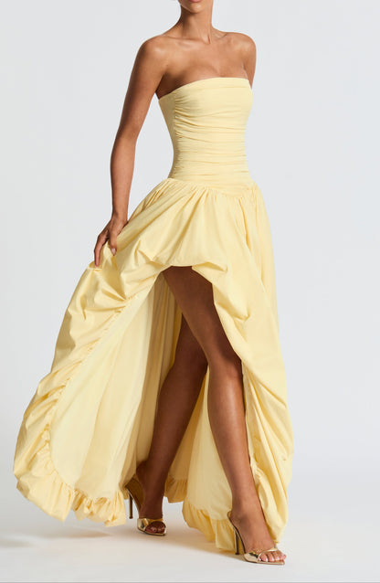 Florencia Maxi Dress-Lemon