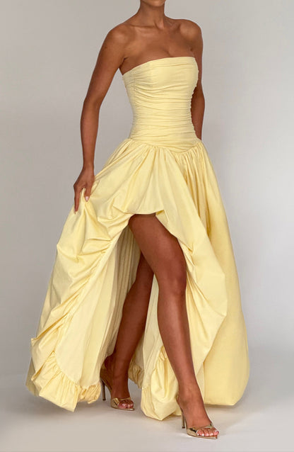 Florencia Maxi Dress-Lemon