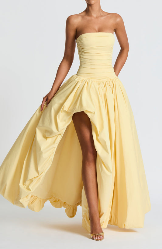 Florencia Maxi Dress-Lemon