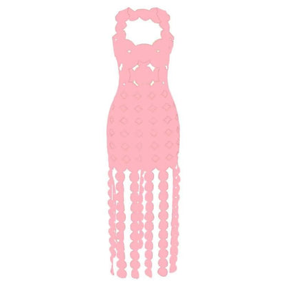 Hollow out backless sleeveless low cut solid cut out maxi dress-final-sale