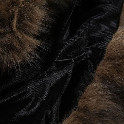 Fluffy velvet patchwork tube top