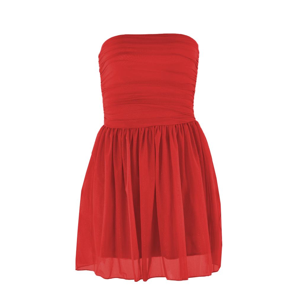 Ruched backless glitter mesh tube mini dress