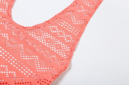 Halter low cut hollow out see through backless jumpsuit