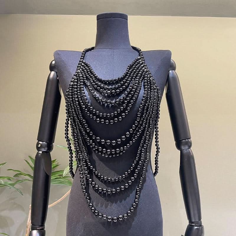 Halter beaded hollow out u neck cut out top