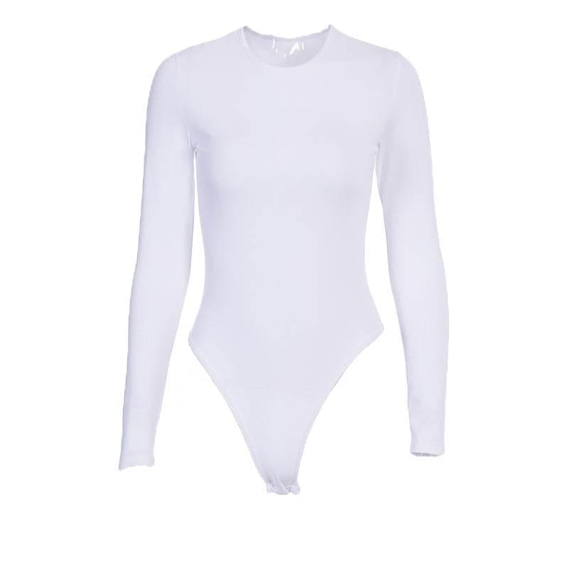 Long sleeve solid crewneck bodysuit