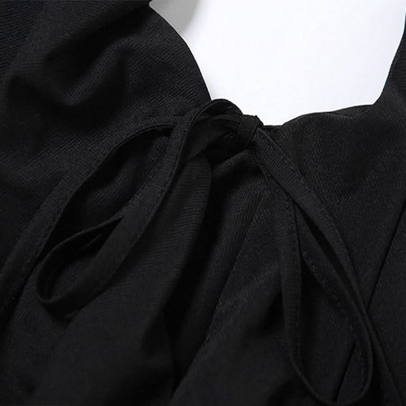 Halter button self tie backless cowl neck solid top