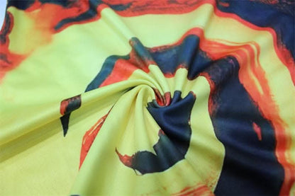 Crewneck sleeveless contrast print slit maxi dress-final-sale