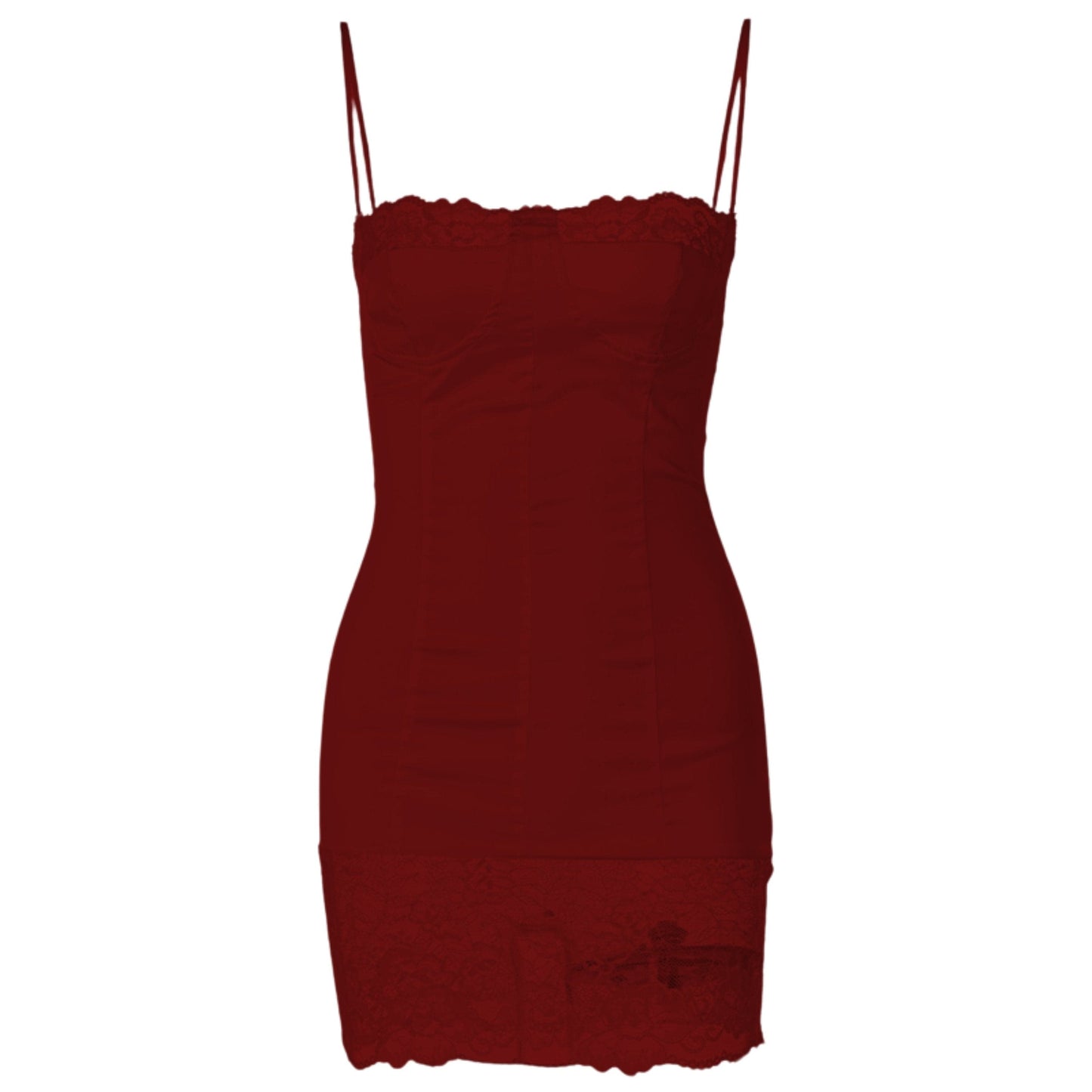 Lace patchwork stitch zip-up backless cami mini dress