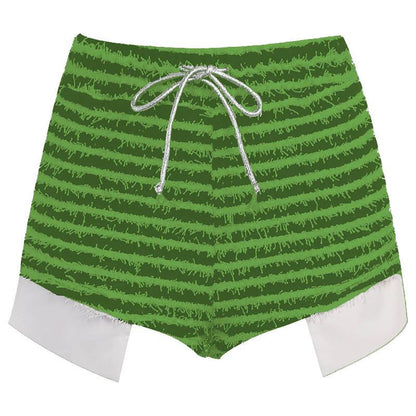 Textured self tie contrast patchwork slit pant