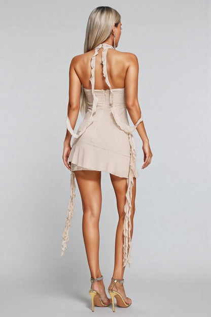 Cedroay Halter Mini Dress