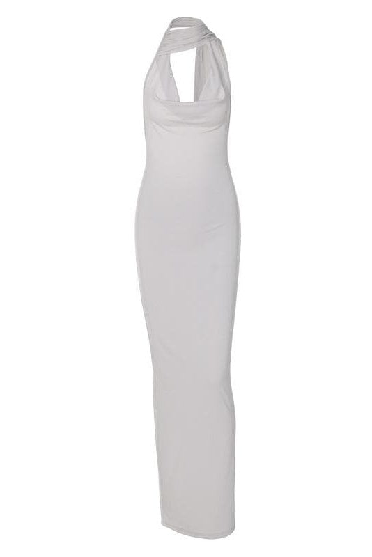 Sophia Halter Neck Backless Maxi Dress