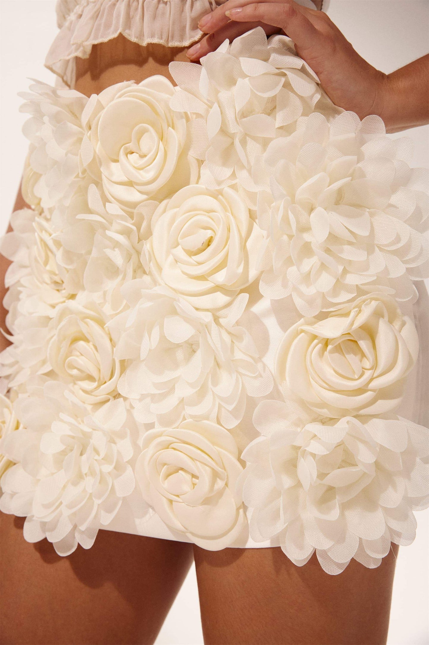 Celeste Flower Embellished Mini Skirt