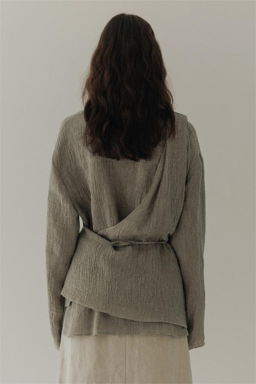 Vintage Wrapover Long Sleeve Shirt