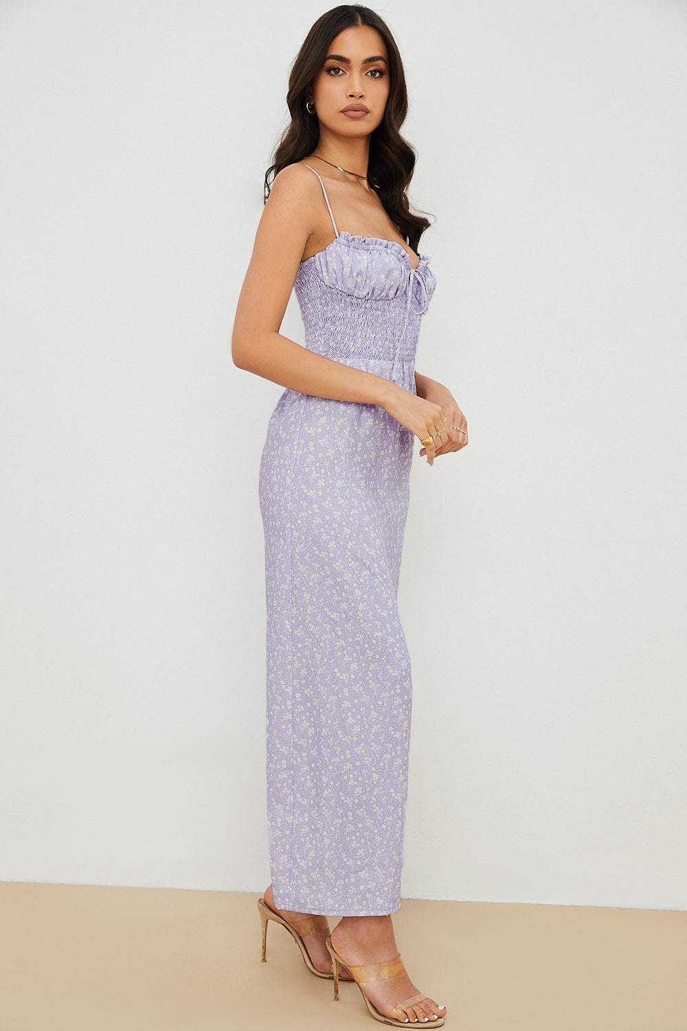 Floral Smocked Elastic Cami Dress