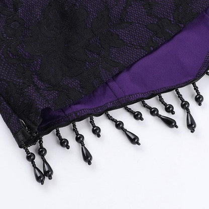 Sweetheart neck bustier tassels ruffle tube top