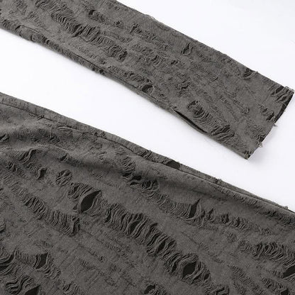 Hoodie ruched ruffle slit maxi dress-final-sale