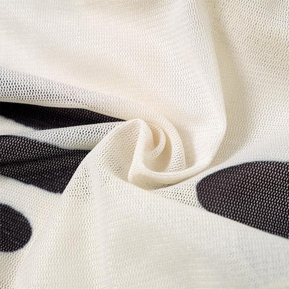 Halter backless mesh patchwork contrast palm pattern pant set