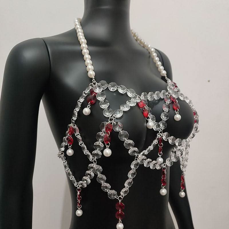 Halter hollow out tassels backless crop cut out top