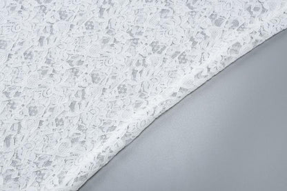 Lace see through solid tube maxi dress