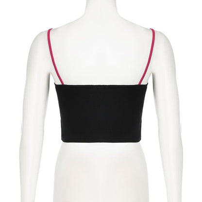 Lace hem bowknot backless cami top