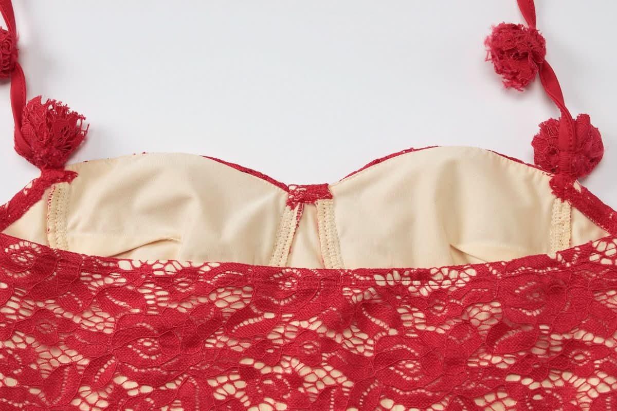 Halter long sleeve off shoulder lace mini dress