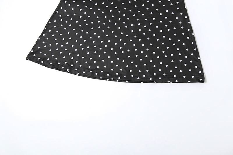 Polka dot ruched cami maxi dress