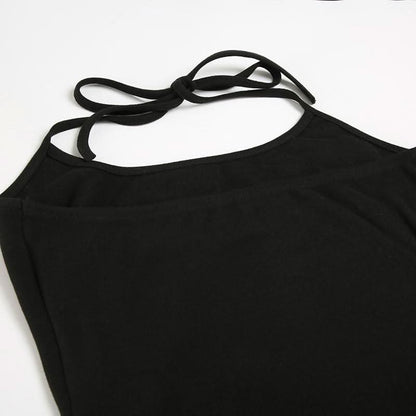 Halter long sleeve 2 piece maxi dress