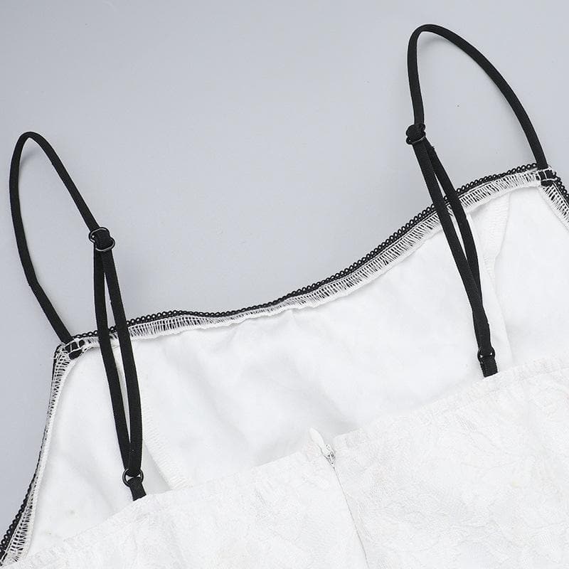 Lace backless lace up cami maxi dress