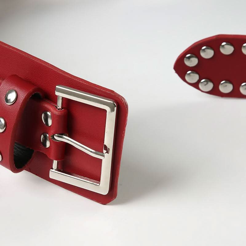 PU leather buckle adjustable heart belt