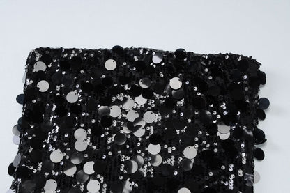 Glitter backless tube mini dress