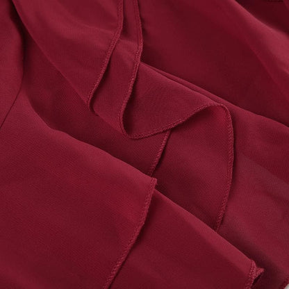 Halter cross applique bowknot mesh ruffle top