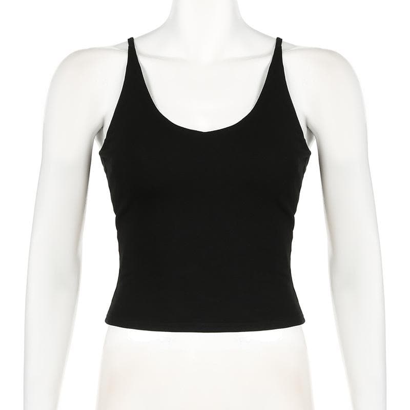 U neck backless o ring cross back top
