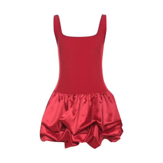 Square neck backless cami mini dress