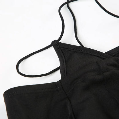 Off shoulder long sleeve self cross back button top